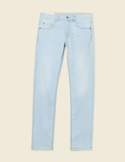 Jeans straight denim snow bleach homme