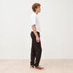 Pantalon chino jogger marron homme