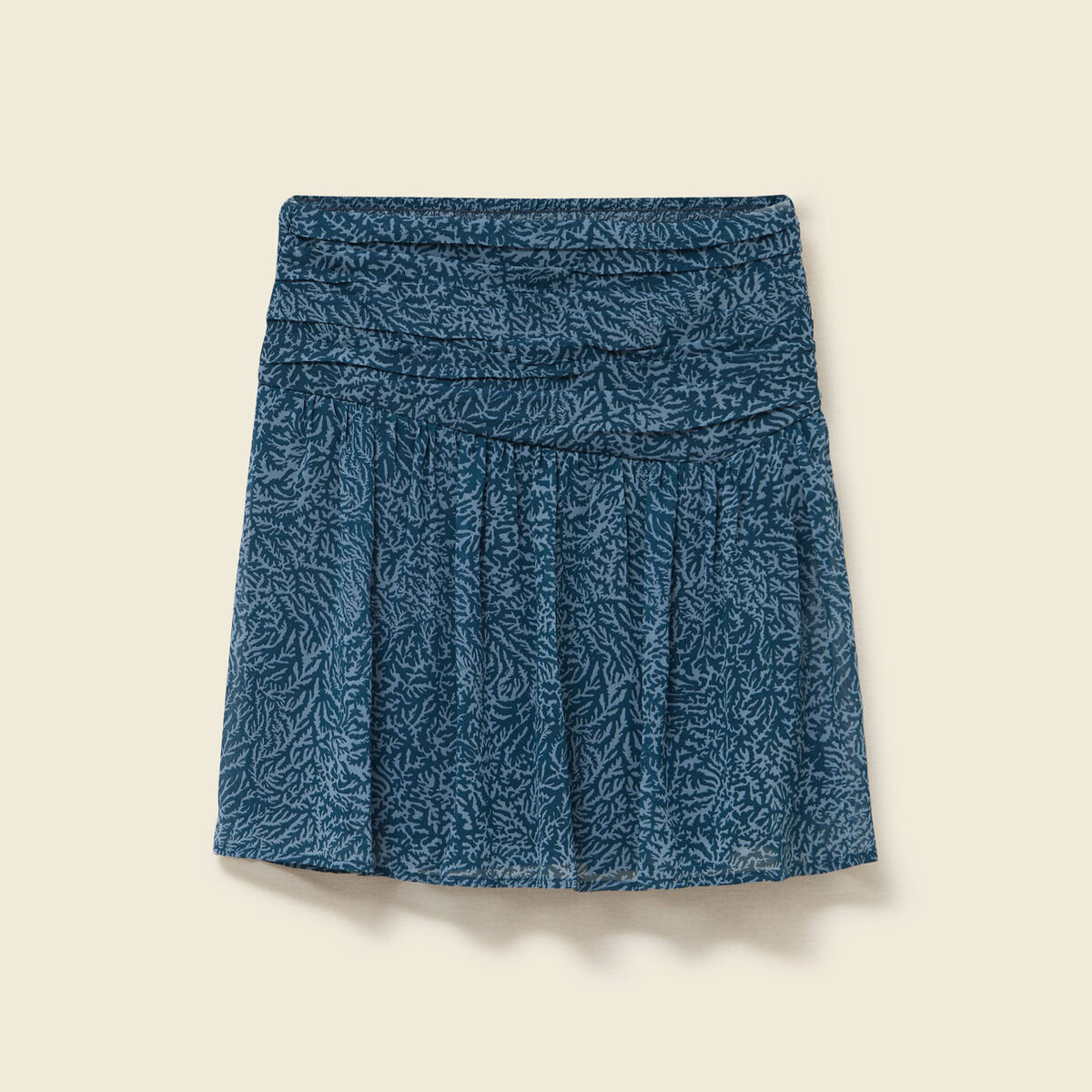Jupe avec doublure bleu canard femme