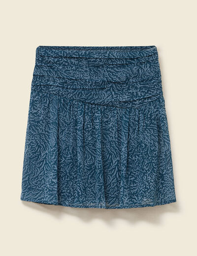 Jupe avec doublure bleu canard femme