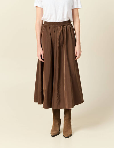 Jupe marron fonc&eacute; femme