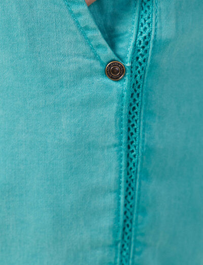 Pantalon chino Instinct bleu turquoise femme