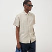 Chemise manches courtes vert kaki homme