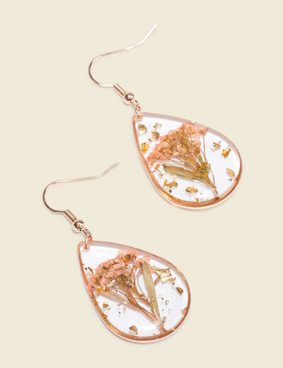 Boucles d'oreilles pendantes couleur or femme