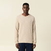 T-shirt en coton manches longues vert kaki homme