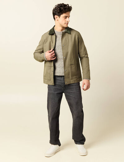 Pull manches longues gris homme