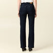 Jeans flare taille haute denim brut femme