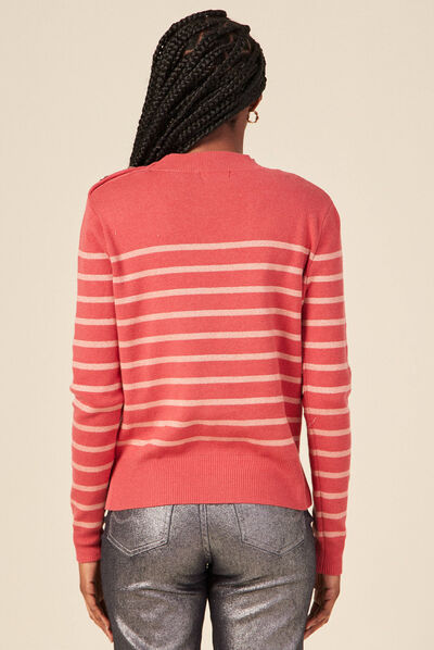 Pull éco-responsable terracotta femme
