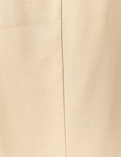 Jupe longue portefeuille beige femme