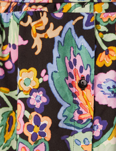 Robe midi droite multicolore femme