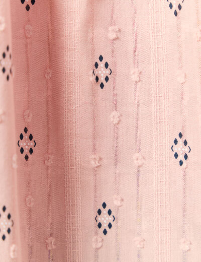 Chemise manches longues rose poudrée femme