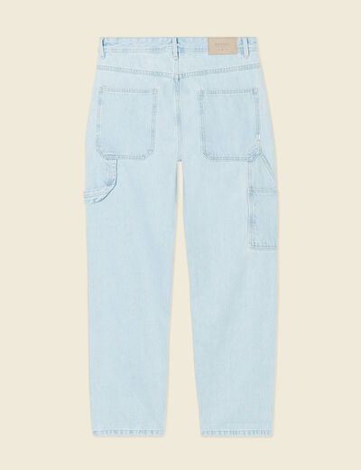 Jeans large charpentier denim bleach homme