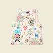 Blouse sans manches blanc femme