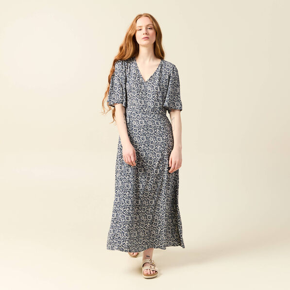 robe longue trapeze bleu femme Robe longue trapèze bleu femme