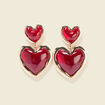 Boucles d'oreilles bordeaux femme
