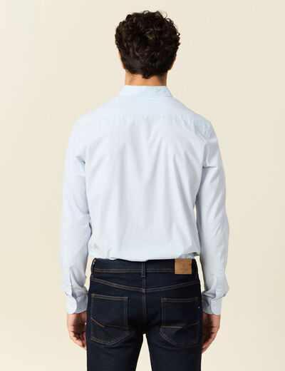 Chemise manches longues bleu ciel homme