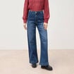 Jeans large taille haute denim stone femme