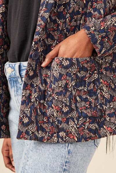 Cardigan manches longues multicolore femme