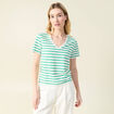 T-shirt manches courtes vert turquoise femme