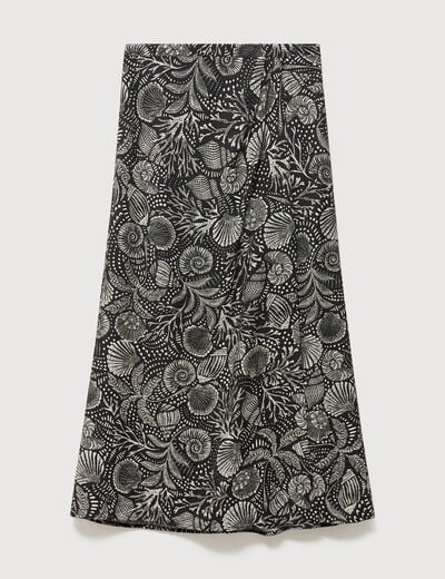 Jupe fluide noir femme