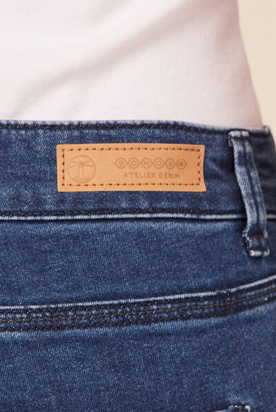 Jeans skinny 7/8ème denim stone femme