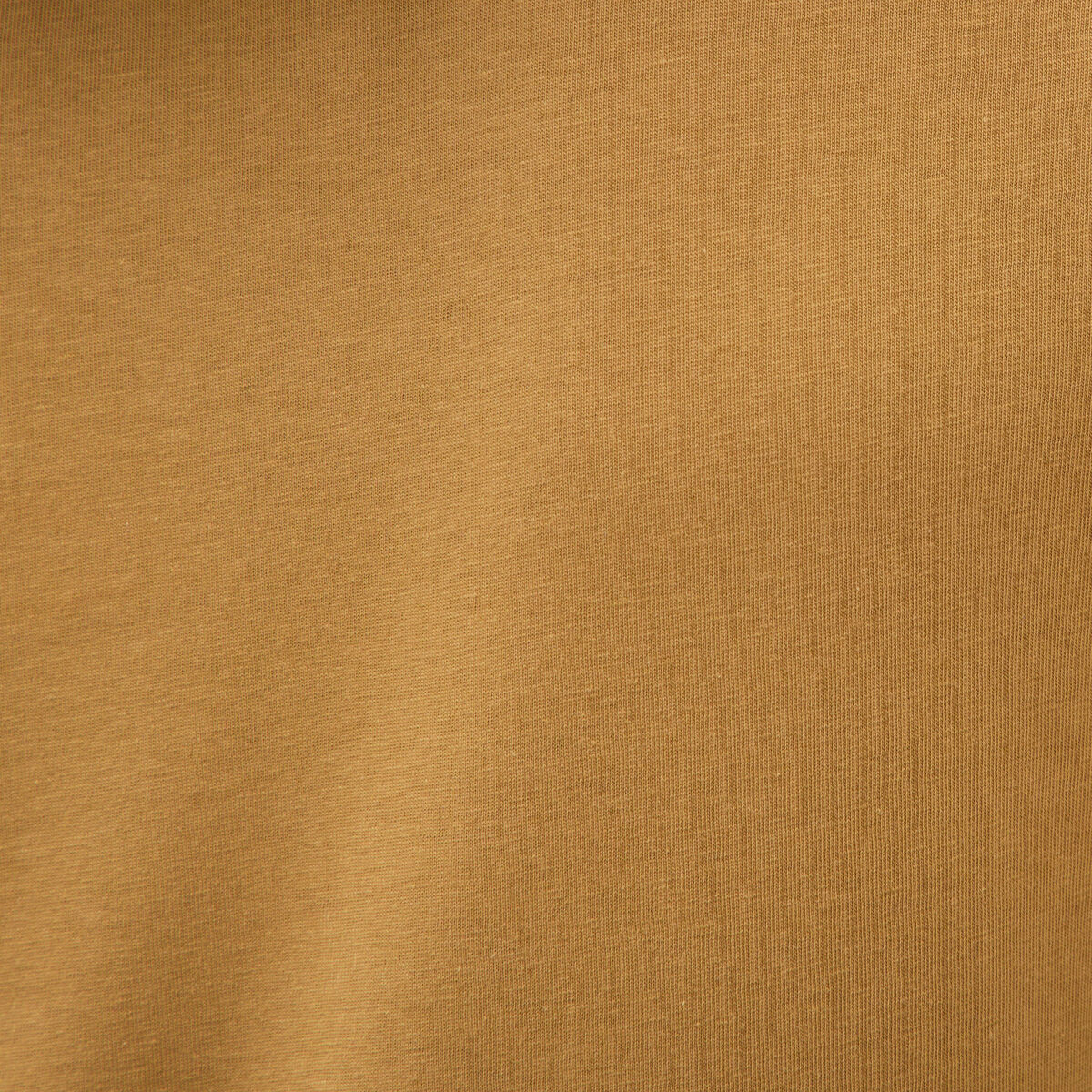 T-shirt cintr&eacute; col rond manches courtes camel femme