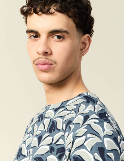 T-shirt manches courtes bleu homme