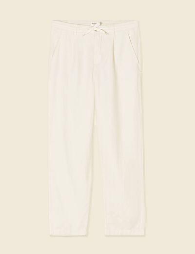 Pantalon chino straight ecru homme