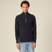 Pull manches longues bleu marine homme