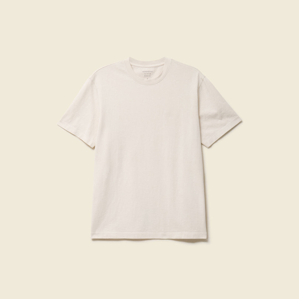 T-shirt ample en coton manches courtes ecru homme
