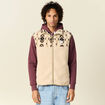 Gilet sans manches zippé ecru homme