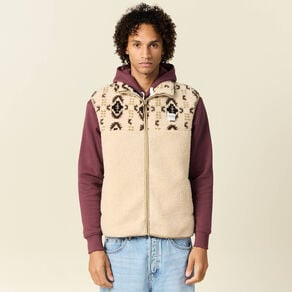gilet sans manches zippe ecru homme Gilet sans manches zippé ecru homme