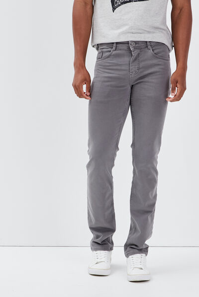 Jeans straight homme denim gris homme