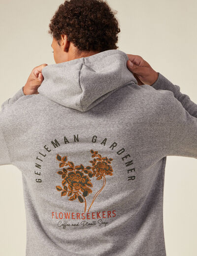 Sweat manches longues gris foncé homme