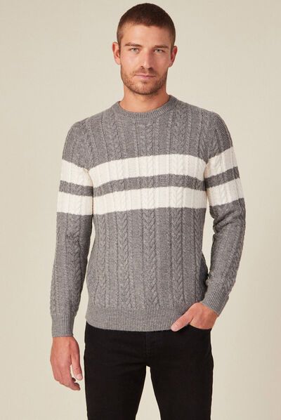 Pull éco-responsable gris foncé homme