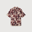 Chemise boyfriend manches courtes prune homme