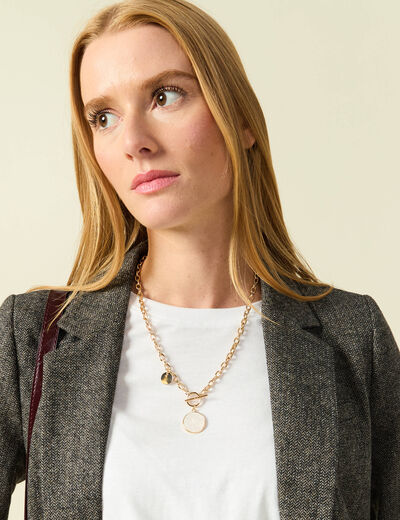 Collier couleur or femme