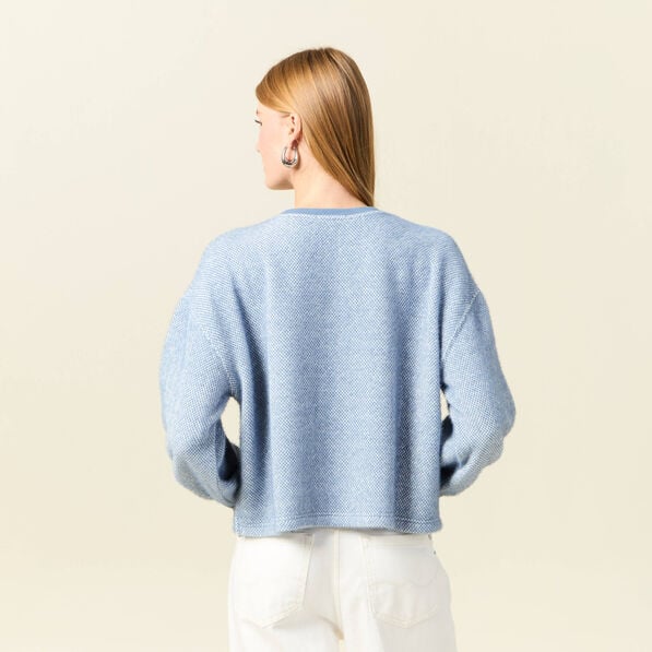 sweat manches longues bleu clair femme Sweat manches longues bleu clair femme