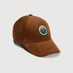 Casquette en velours de coton marron fonc&eacute; homme
