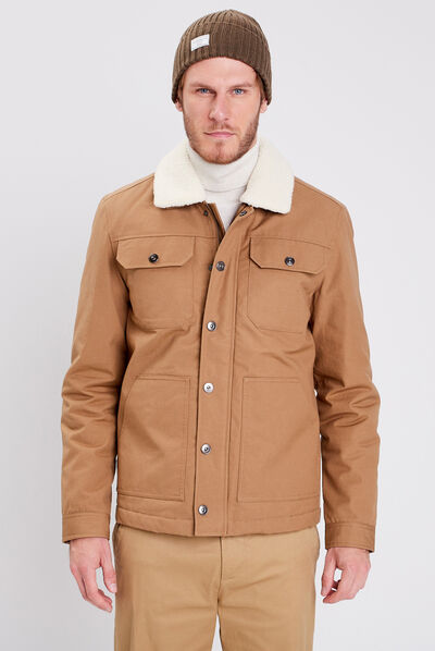 Blouson éco-responsable vert kaki homme