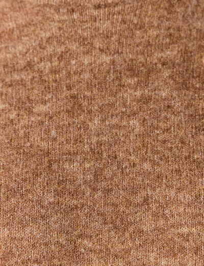 Pull manches longues marron foncé femme