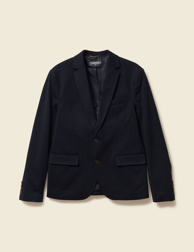 Veste blazer cintr&eacute;e bleu marine homme
