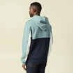 Sweat &agrave; capuche manches longues bleu gris homme