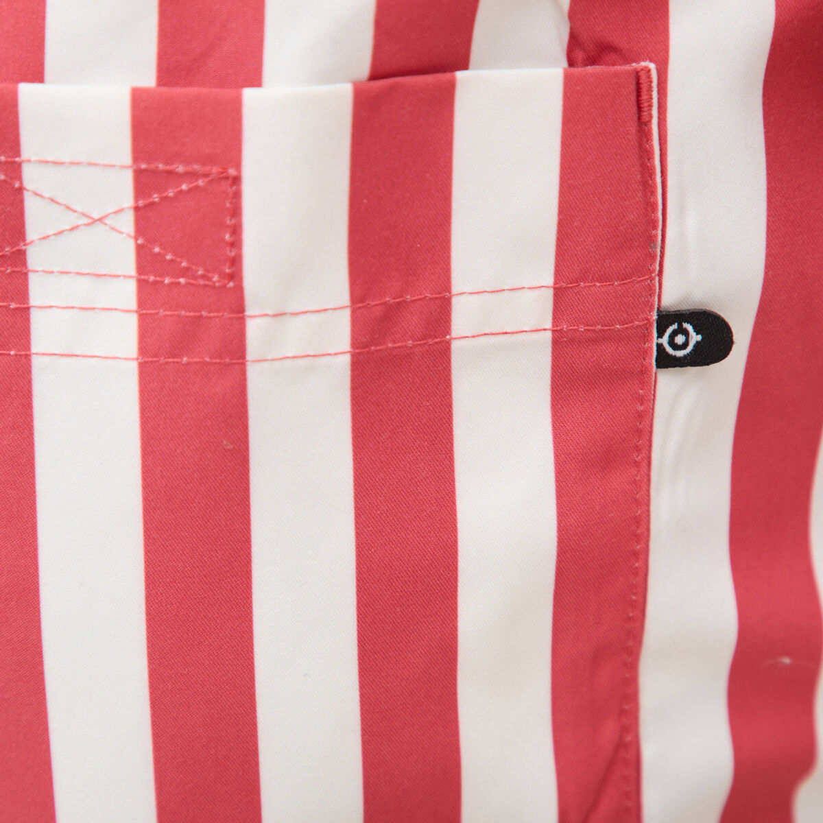 Short de bain rouge corail homme