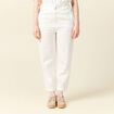 Jeans slouchy taille haute denim blanc femme