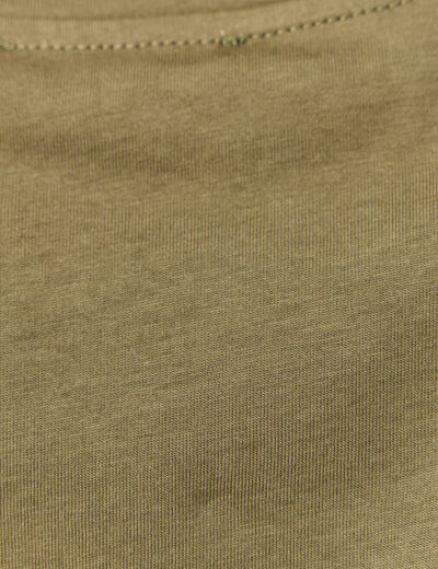 T-shirt manches courtes vert kaki femme