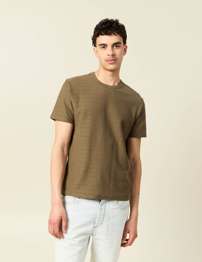 T-shirt manches courtes vert kaki homme