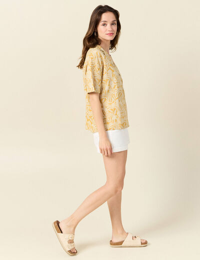 Chemise éco-responsable jaune femme