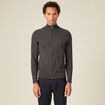 Gilet manches longues zippé gris foncé homme
