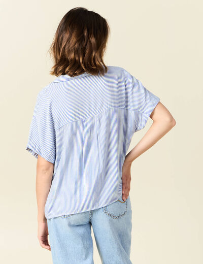 Chemise manches 3/4 ecru femme